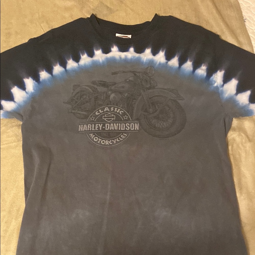 Harley-Davidson Black and Blue Short Sleeve Tee